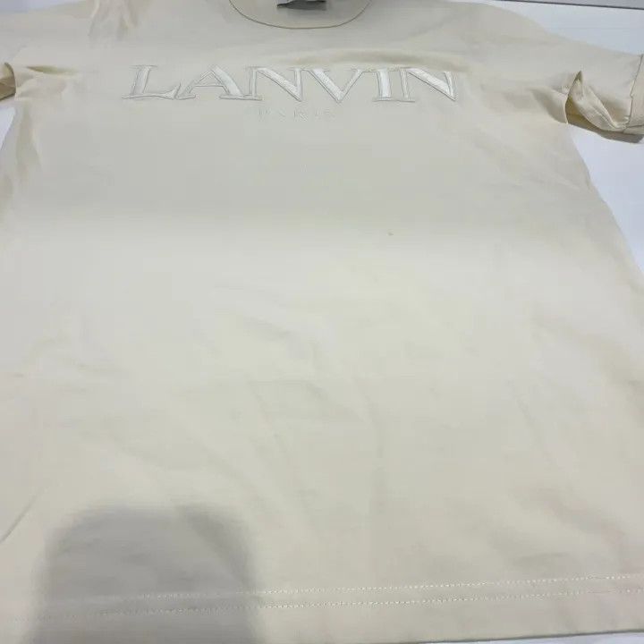 Lanvin Lanvin SS22 Letter Print Short Sleeve T-Shirt 0079 Size S / US 4 / IT 40 - 7 Thumbnail