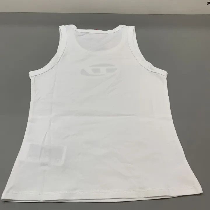 Diesel Diesel Oval-D White Casual Women's Tank Top 0079 Size S / US 4 / IT 40 - 2 Thumbnail