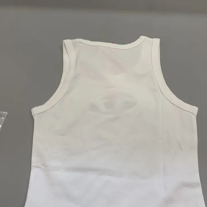Diesel Diesel Oval-D Logo White Tank Top 0079 Size XS / US 0-2 / IT 36-38 - 2 Thumbnail