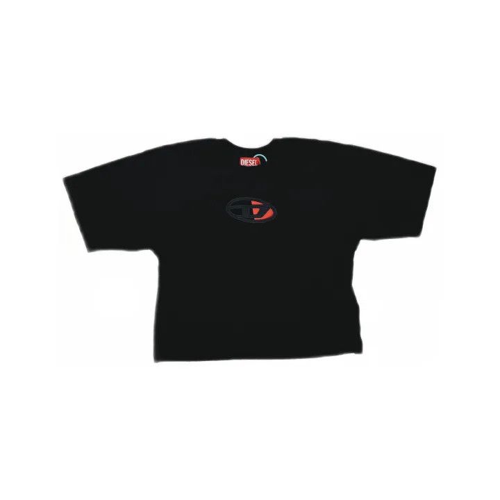 Diesel Diesel Oval-D Logo Black Loose Fit T-Shirt 0079 Size XS / US 0-2 / IT 36-38 - 2 Thumbnail