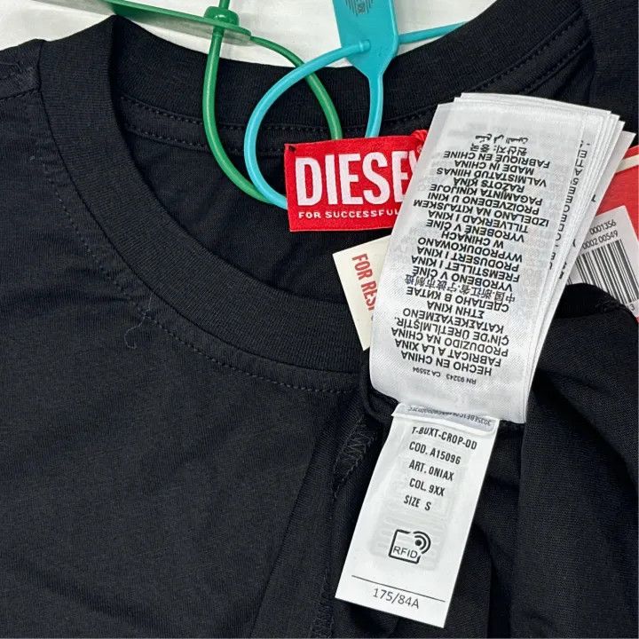 Diesel Diesel Oval-D Logo Black Short Sleeve T-shirt 0079 Size S / US 4 / IT 40 - 3 Thumbnail