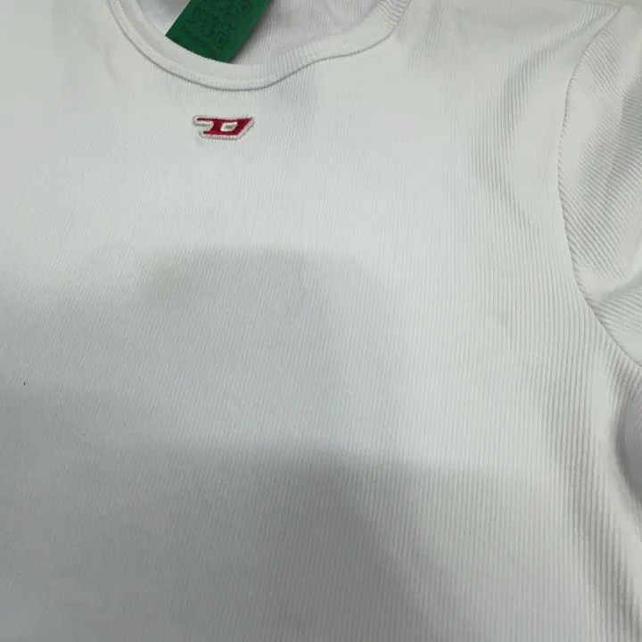 Diesel Diesel White Short Sleeve T-Shirt for Women 0079 Size S / US 4 / IT 40 - 6 Thumbnail