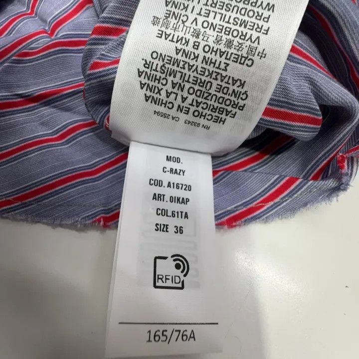 Diesel Diesel Asymmetrical Long Sleeve Striped Shirt 0079 Size S / US 4 / IT 40 - 4 Thumbnail