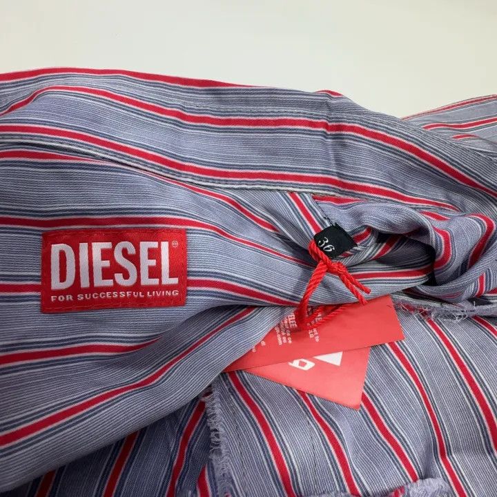 Diesel Diesel Asymmetrical Long Sleeve Striped Shirt 0079 Size S / US 4 / IT 40 - 6 Thumbnail