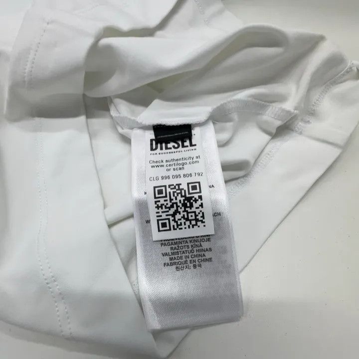 Diesel Diesel Oval-D Logo Embroidered Short Sleeve Tee 0079 Size S / US 4 / IT 40 - 6 Thumbnail