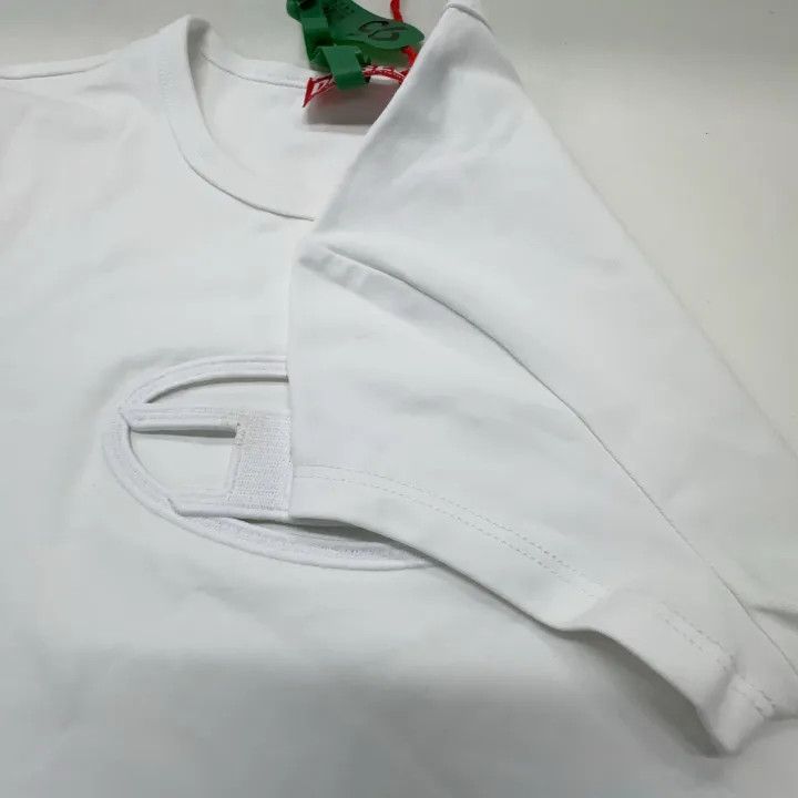 Diesel Diesel Oval-D Logo Embroidered Short Sleeve Tee 0079 Size S / US 4 / IT 40 - 10 Thumbnail