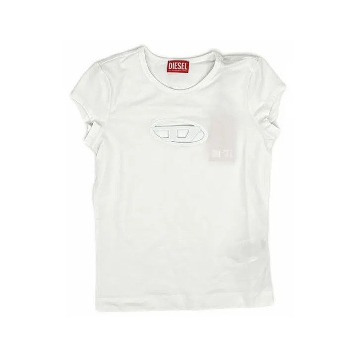 Diesel Diesel Oval-D Embroidered Logo Slim Fit T-Shirt 0079 Size S / US 4 / IT 40 - 2 Thumbnail