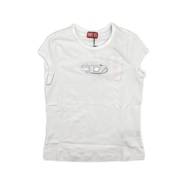 Diesel Diesel Oval-D Series Embroidered Logo T-Shirt 0079 Size S / US 4 / IT 40 - 2 Thumbnail