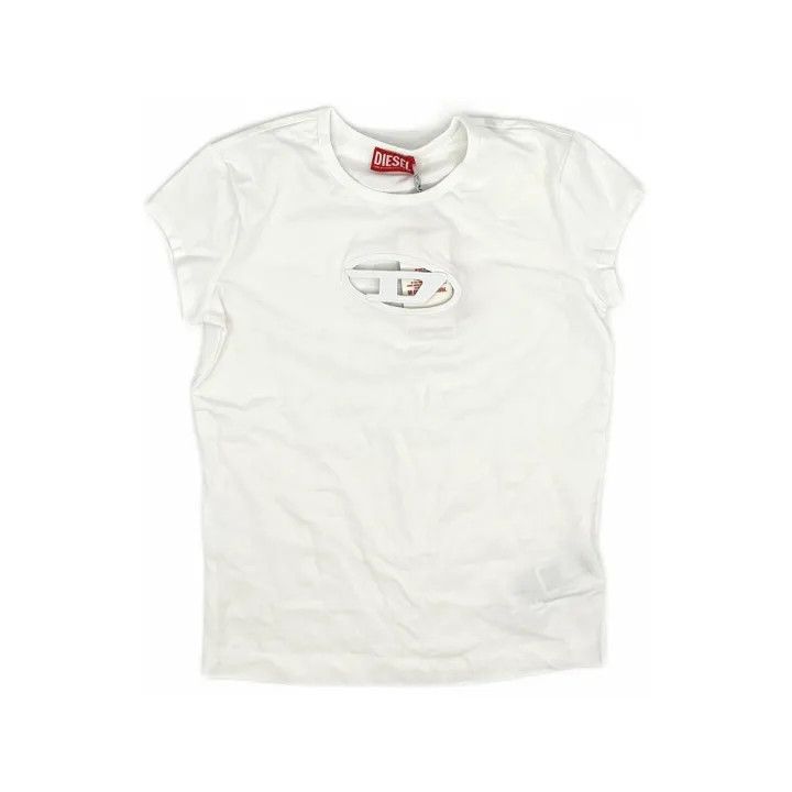 Diesel DIESEL Oval-D Embroidered Logo Slim Fit T-shirt 0079 Size L / US 10 / IT 46 - 2 Thumbnail