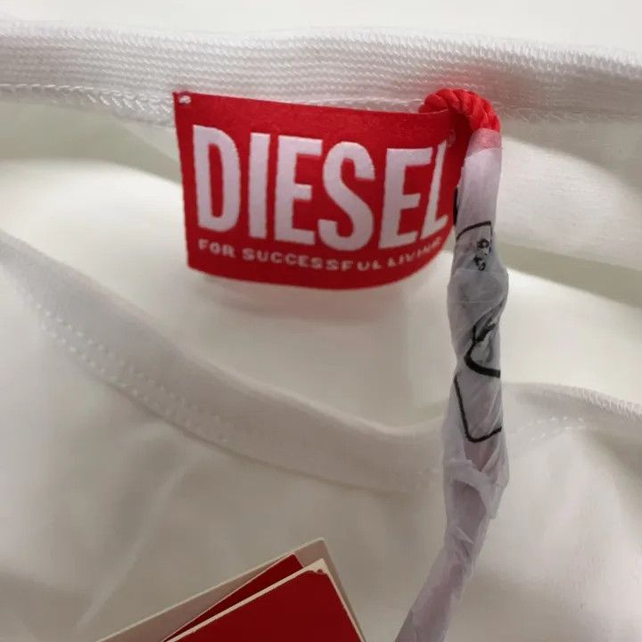 Diesel DIESEL Oval-D Embroidered Logo Slim Fit T-shirt 0079 Size L / US 10 / IT 46 - 5 Thumbnail