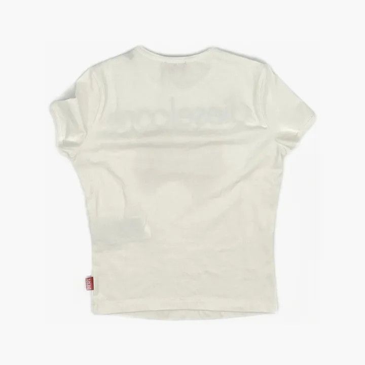 Diesel Diesel White Logo Casual T-Shirt for Women 0079 Size XS / US 0-2 / IT 36-38 - 3 Thumbnail