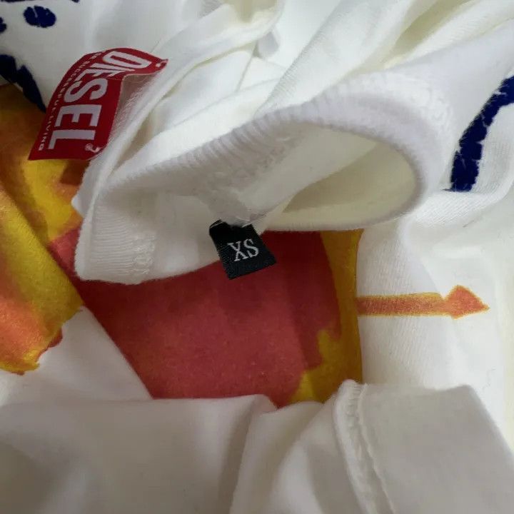 Diesel Diesel White Logo Casual T-Shirt for Women 0079 Size XS / US 0-2 / IT 36-38 - 6 Thumbnail
