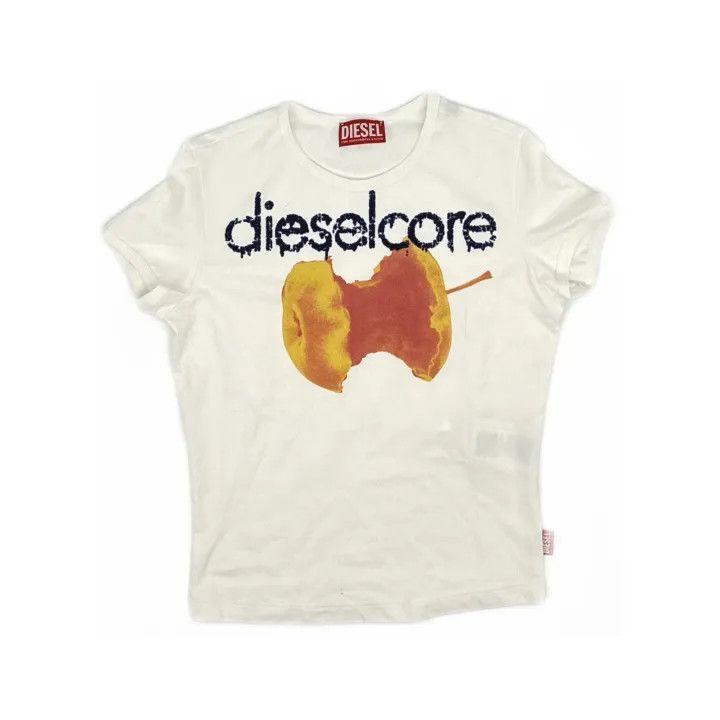 Diesel Diesel White Logo Casual T-Shirt for Women 0079 Size XS / US 0-2 / IT 36-38 - 2 Thumbnail