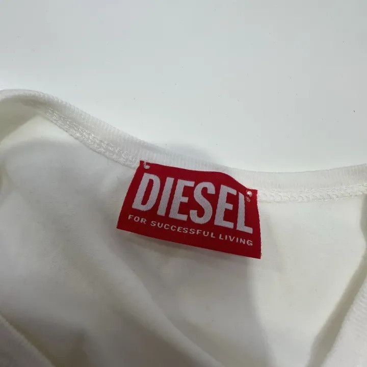 Diesel Diesel White Logo Casual T-Shirt for Women 0079 Size XS / US 0-2 / IT 36-38 - 5 Thumbnail