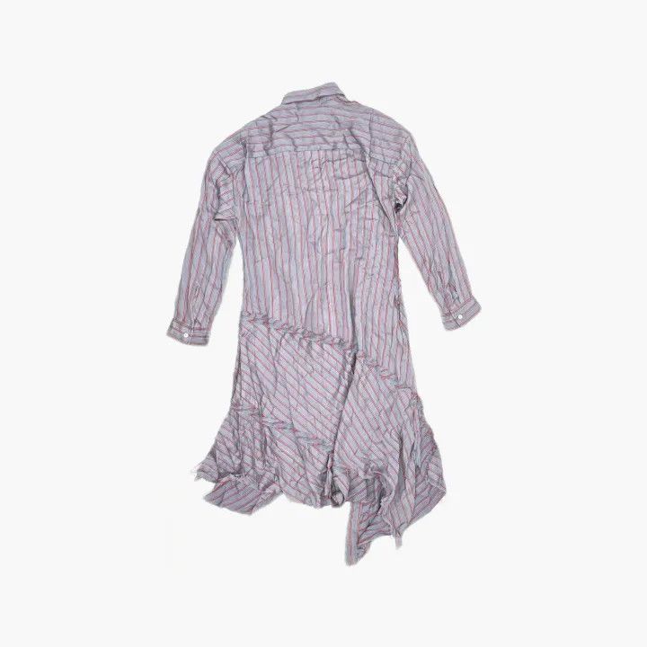 Diesel Diesel SS25 Asymmetric Striped Long Sleeve Dress 0079 Size L / US 10 / IT 46 - 3 Thumbnail