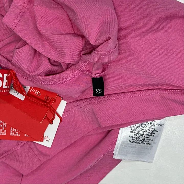 Diesel Diesel Pink Short Sleeve Logo T-Shirt 0079 Size XS / US 0-2 / IT 36-38 - 3 Thumbnail