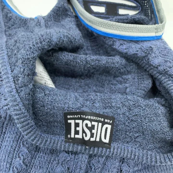 Diesel Diesel Blue Knit Backless Bodysuit 0079 Size XXS / US 00 / IT 34 - 6 Thumbnail