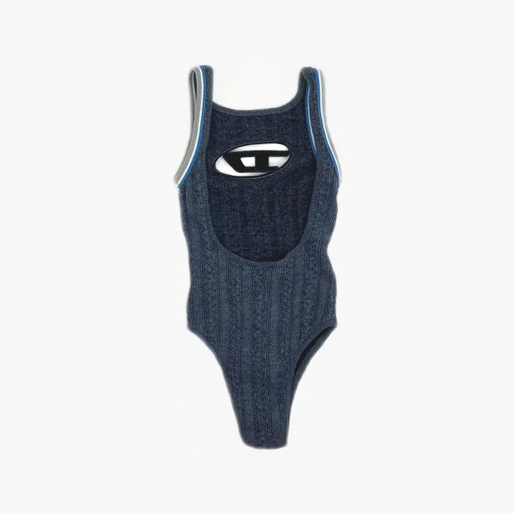 Diesel Diesel Blue Knit Backless Bodysuit 0079 Size XXS / US 00 / IT 34 - 3 Thumbnail