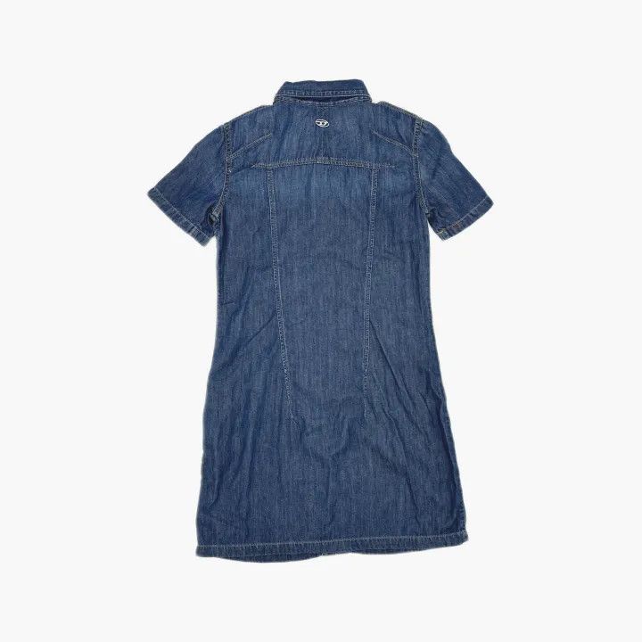 Diesel Diesel Short Sleeve Denim Dress for Women 0079 Size M / US 6-8 / IT 42-44 - 3 Thumbnail