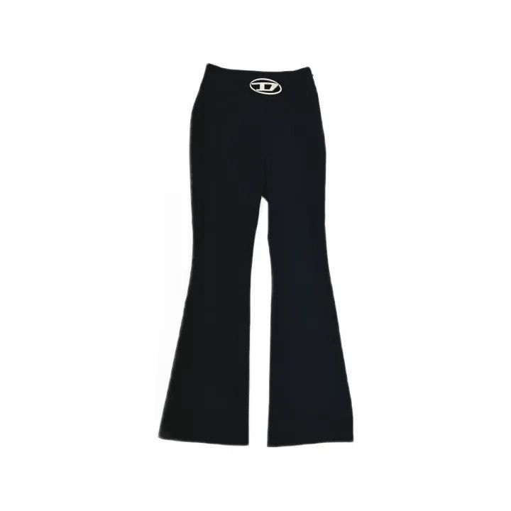 Diesel DIESEL High-Waisted Flare Pants with Logo 0079 Size 38" / US 16 / IT 52 - 2 Thumbnail