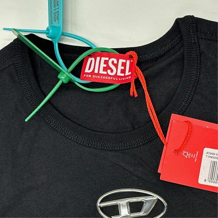 Diesel Diesel Women's Black Logo T-Shirt 0079 Size XS / US 0-2 / IT 36-38 - 3 Thumbnail