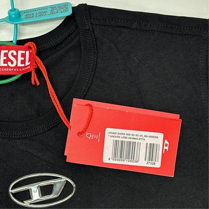 Diesel Diesel Women's Black Logo T-Shirt 0079 Size XS / US 0-2 / IT 36-38 - 2 Thumbnail