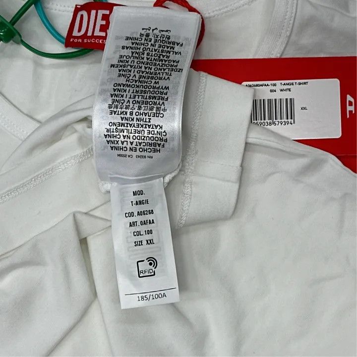 Diesel Diesel Oval-D Embroidered Short Sleeves T-shirt 0079 Size XXL / US 16-18 / IT 52-54 - 4 Thumbnail