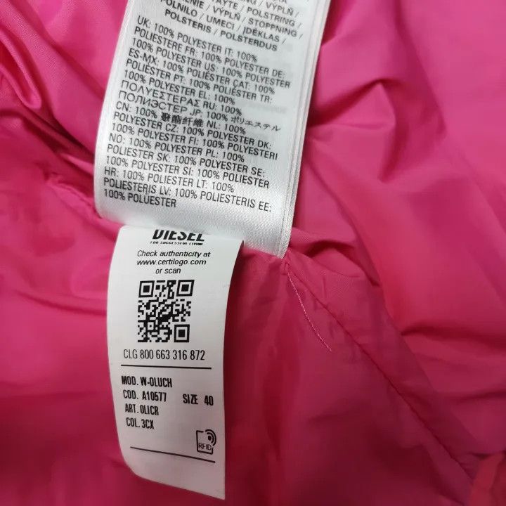 Diesel Diesel Solid Color Quilted Jacket for Women 0079 Size M / US 6-8 / IT 42-44 - 6 Thumbnail