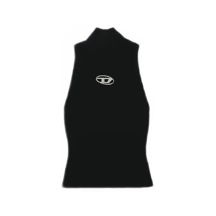 Diesel Diesel FW23 Black High Neck Vest 0079 Size XXS / US 00 / IT 34 - 2 Thumbnail
