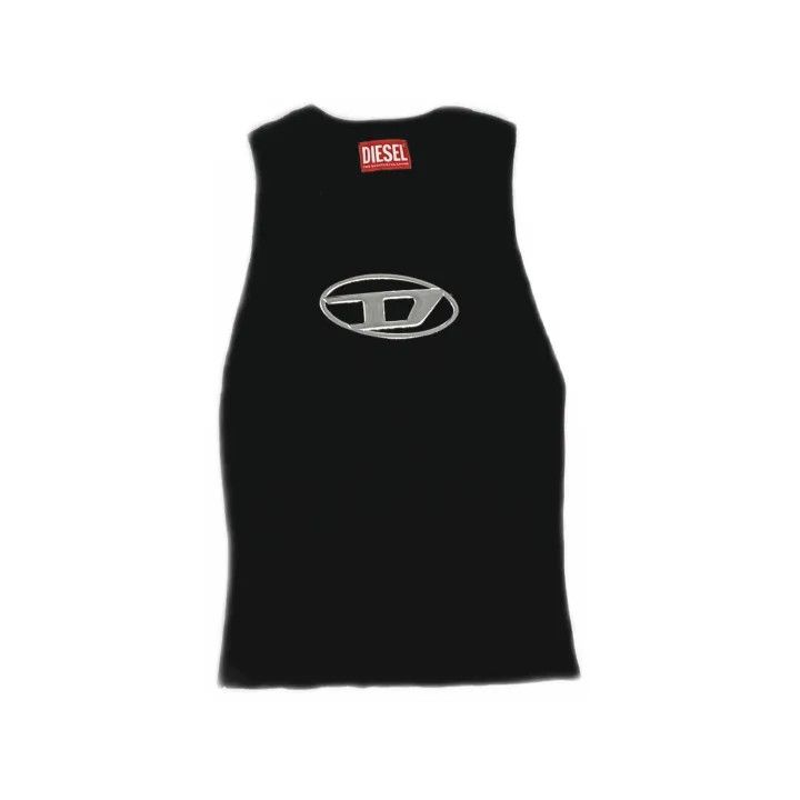 Diesel Diesel FW22 Black Sleeveless Logo Tank Top 0079 Size XS / US 0-2 / IT 36-38 - 2 Thumbnail