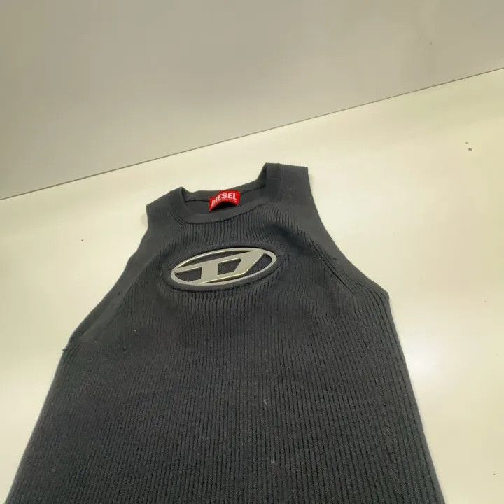 Diesel Diesel FW22 Black Sleeveless Logo Tank Top 0079 Size XS / US 0-2 / IT 36-38 - 9 Thumbnail