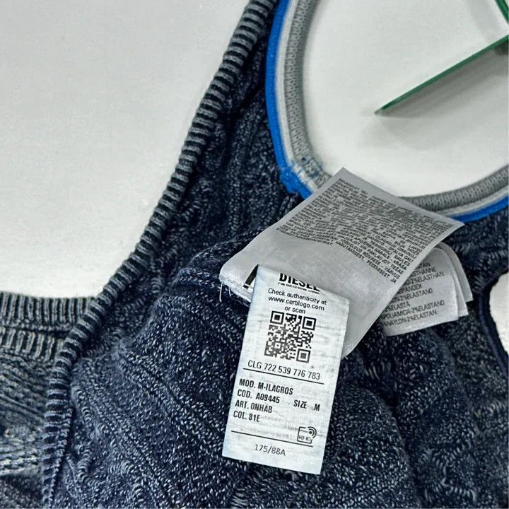 Diesel Diesel Oval-D Series Sleeveless Bodysuit 0079 Size M / US 6-8 / IT 42-44 - 3 Thumbnail