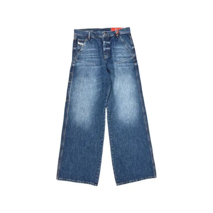Diesel Diesel D-SIRE Wide Leg Denim Pants for Women 0079 Size 28" / US 6 / IT 42 - 2 Thumbnail