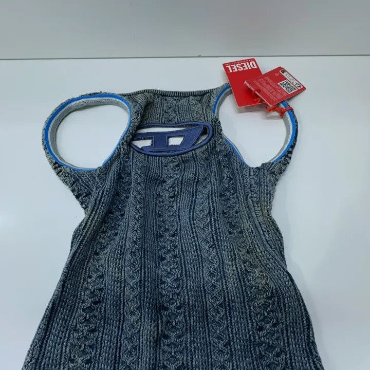 Diesel DIESEL Oval-D Series Blue Sleeveless Bodysuit 0079 Size XS / US 0-2 / IT 36-38 - 11 Thumbnail