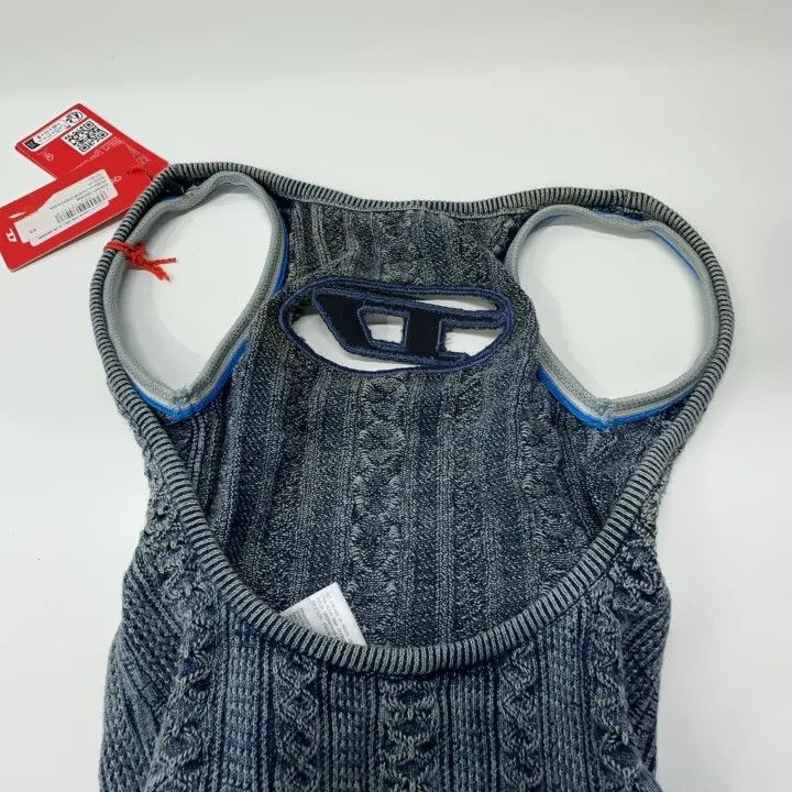 Diesel DIESEL Oval-D Series Blue Sleeveless Bodysuit 0079 Size XS / US 0-2 / IT 36-38 - 8 Thumbnail