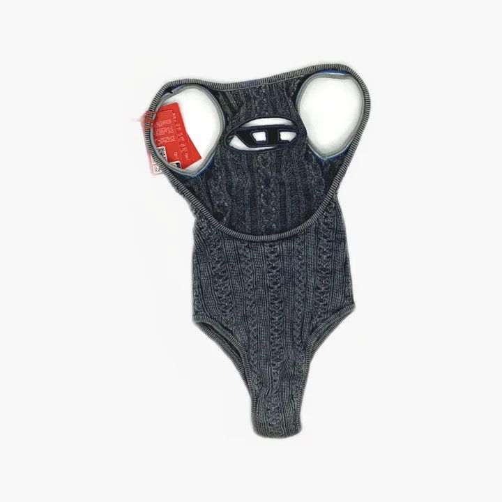 Diesel DIESEL Oval-D Series Blue Sleeveless Bodysuit 0079 Size XS / US 0-2 / IT 36-38 - 3 Thumbnail