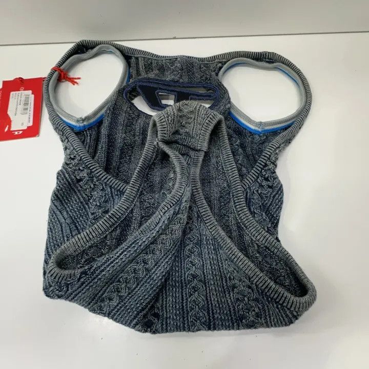 Diesel DIESEL Oval-D Series Blue Sleeveless Bodysuit 0079 Size XS / US 0-2 / IT 36-38 - 10 Thumbnail