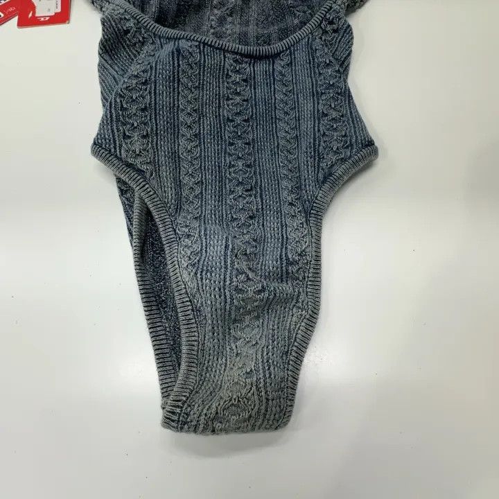 Diesel DIESEL Oval-D Series Blue Sleeveless Bodysuit 0079 Size XS / US 0-2 / IT 36-38 - 9 Thumbnail