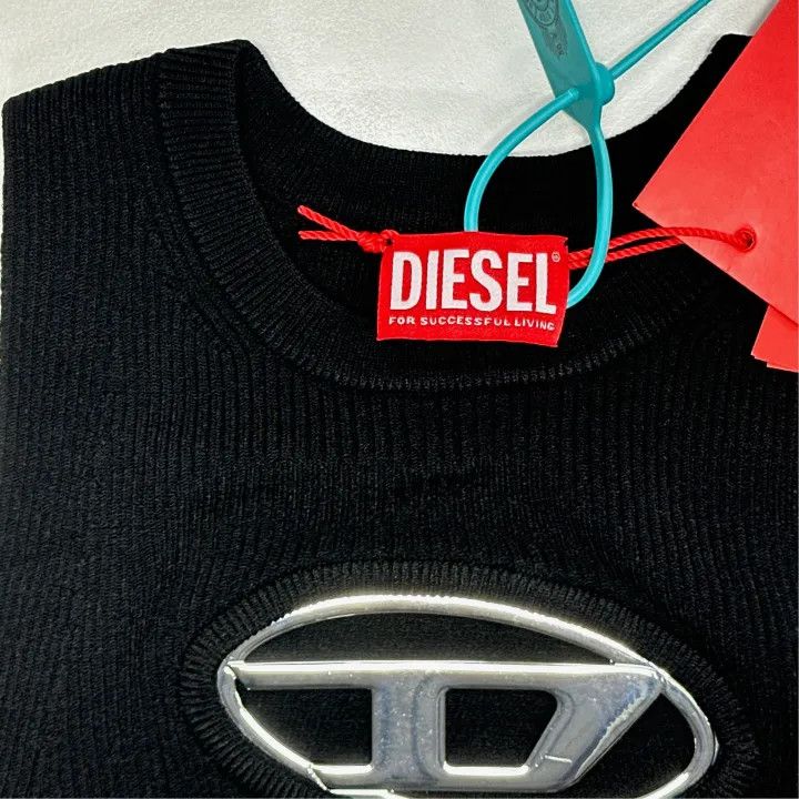 Diesel Diesel Oval-D Series Black Sleeveless Top 0079 Size XS / US 0-2 / IT 36-38 - 3 Thumbnail
