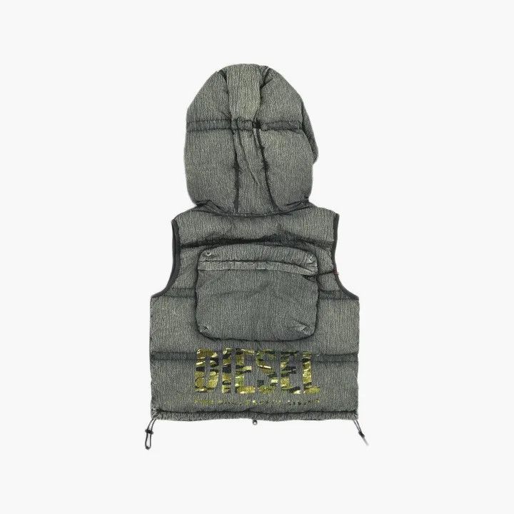 Diesel Diesel Women's Casual Zippered Hooded Vest 0079 Size S / US 4 / IT 40 - 3 Thumbnail