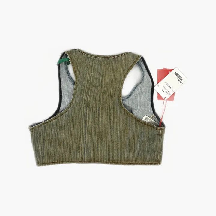 Diesel Diesel Green Sleeveless Graphic Crop Top 0079 Size M / US 6-8 / IT 42-44 - 3 Thumbnail