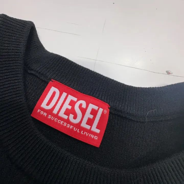 Diesel Diesel Black Hollow Logo Crop Tank Top 0079 Size XS / US 0-2 / IT 36-38 - 2 Thumbnail