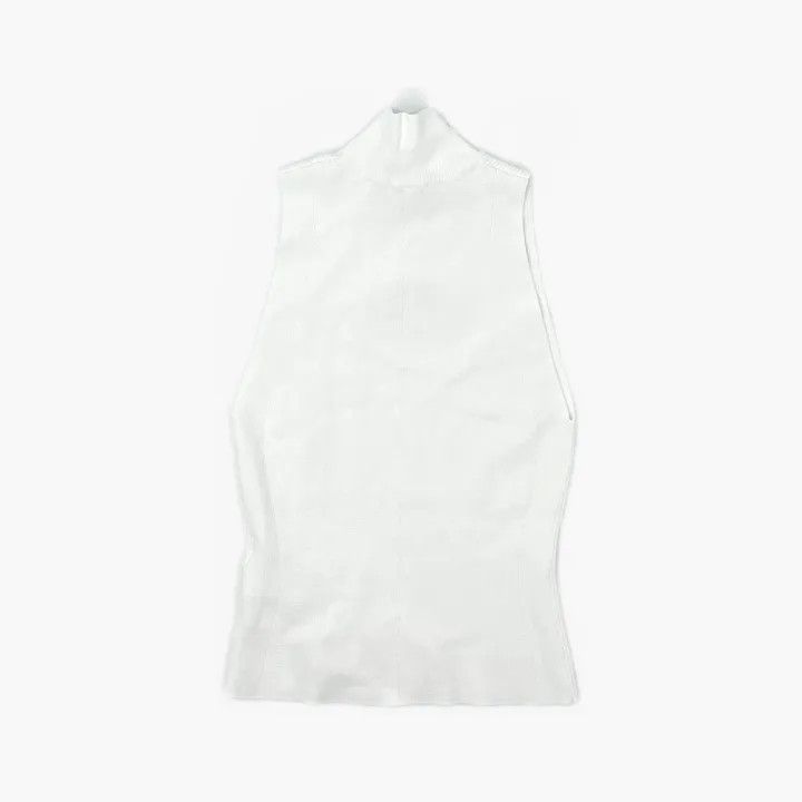 Diesel Diesel Oval D White Ribbed Sleeveless Top 0079 Size S / US 4 / IT 40 - 3 Thumbnail