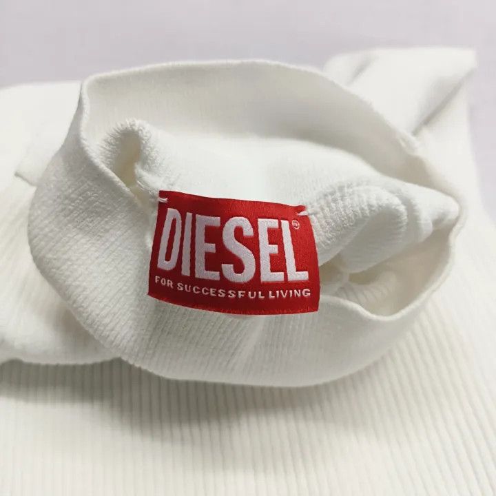 Diesel Diesel Oval D White Ribbed Sleeveless Top 0079 Size S / US 4 / IT 40 - 4 Thumbnail
