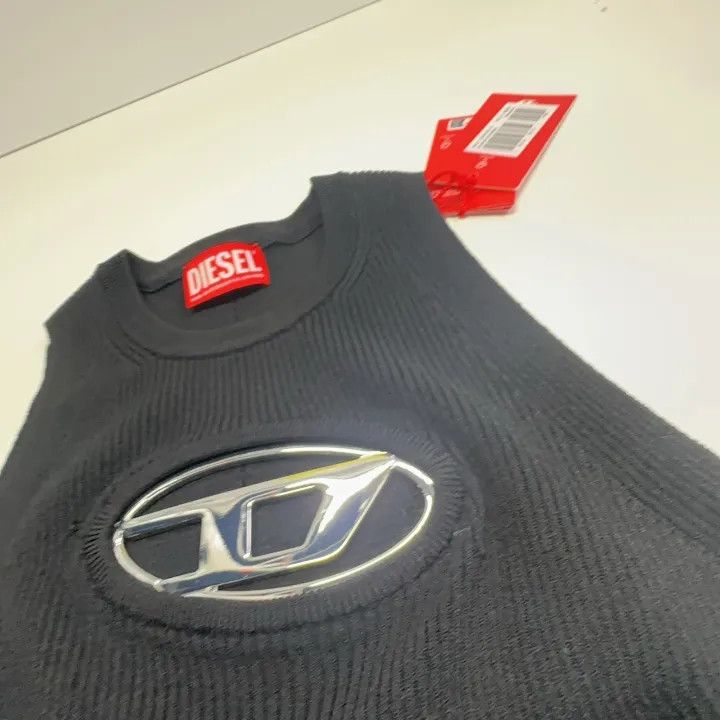 Diesel Diesel Black Sleeveless Logo Tank Top 0079 Size XS / US 0-2 / IT 36-38 - 9 Thumbnail