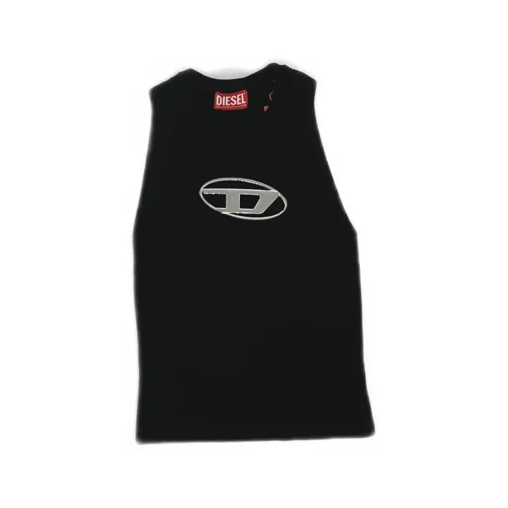 Diesel Diesel Black Sleeveless Logo Tank Top 0079 Size XS / US 0-2 / IT 36-38 - 2 Thumbnail