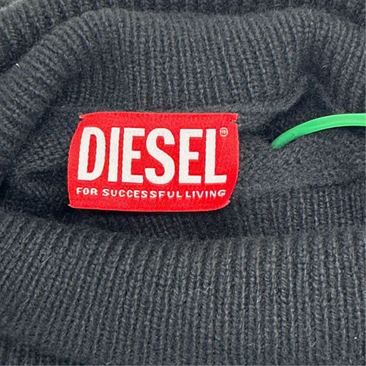 Diesel Diesel OVAL D Logo Black Knit Turtleneck Sweater 0079 Size M / US 6-8 / IT 42-44 - 3 Thumbnail