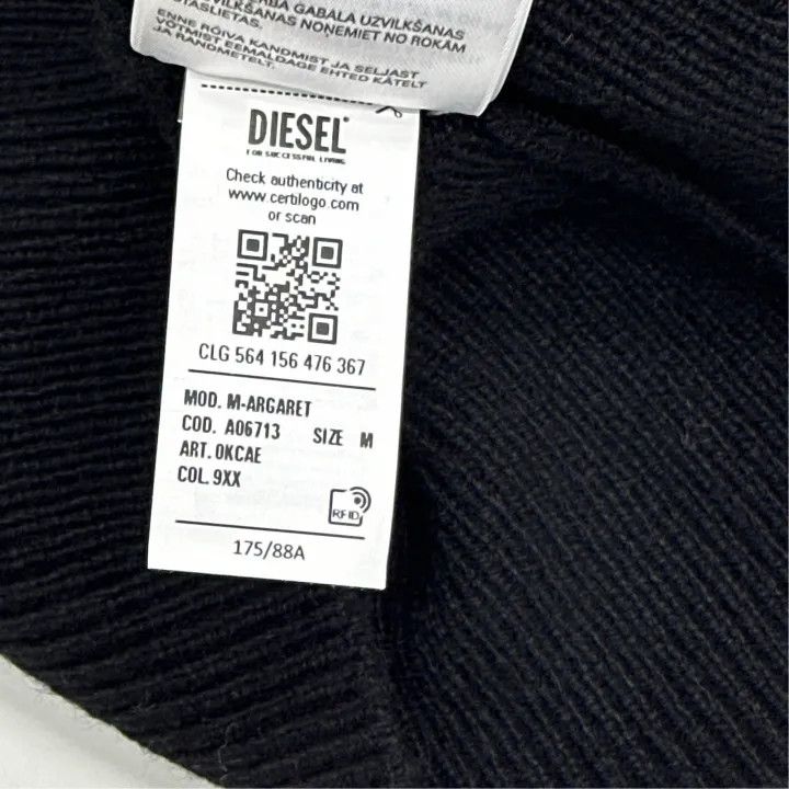 Diesel Diesel OVAL D Logo Black Knit Turtleneck Sweater 0079 Size M / US 6-8 / IT 42-44 - 2 Thumbnail