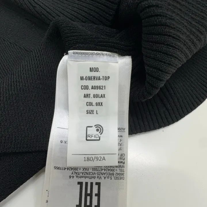 Diesel Diesel Sleeveless Black Crop Tank Top 0079 Size L / US 10 / IT 46 - 4 Thumbnail