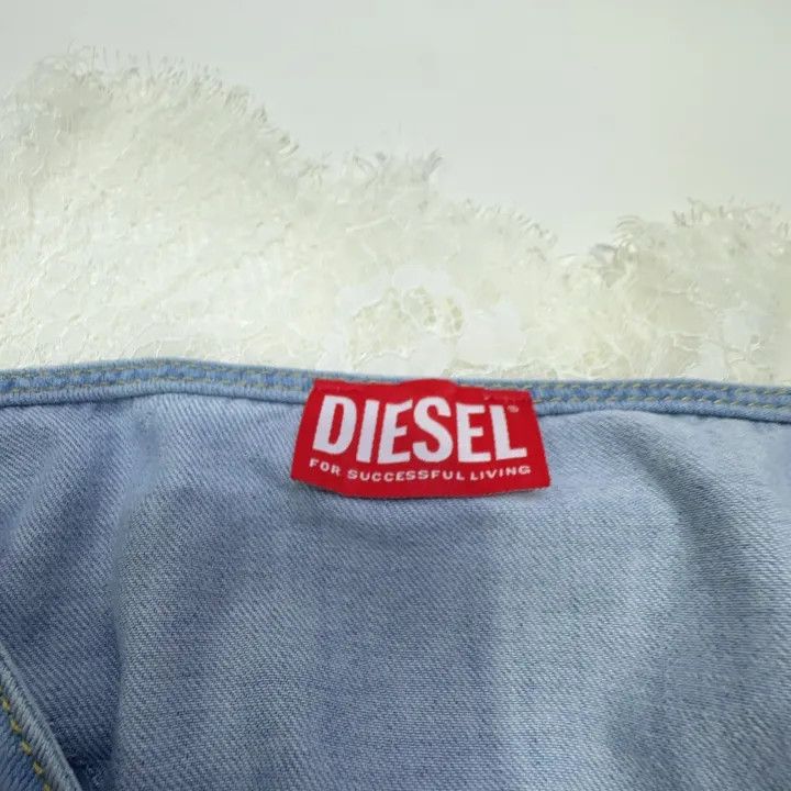 Diesel Diesel Lace-Trimmed Denim Cami Top 0079 Size M / US 6-8 / IT 42-44 - 5 Thumbnail